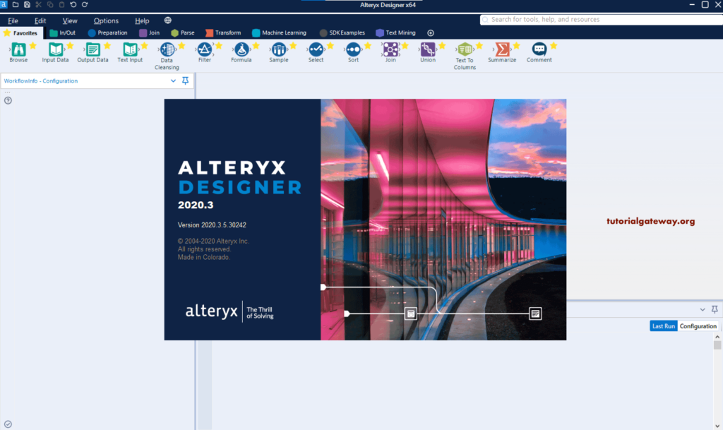 Alteryx designer tool Window 8