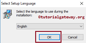 Choose the Language and Click Ok 3