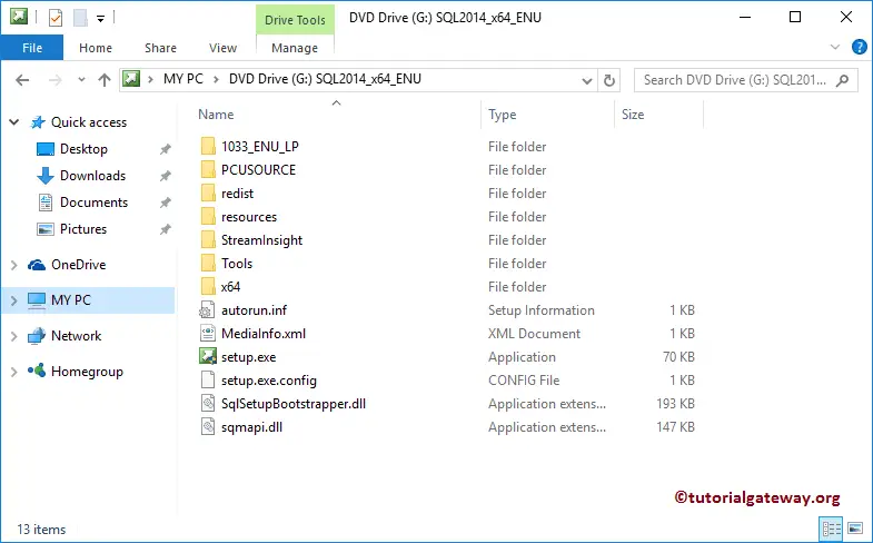 Click on the Setup exe file to install SQL Server 1