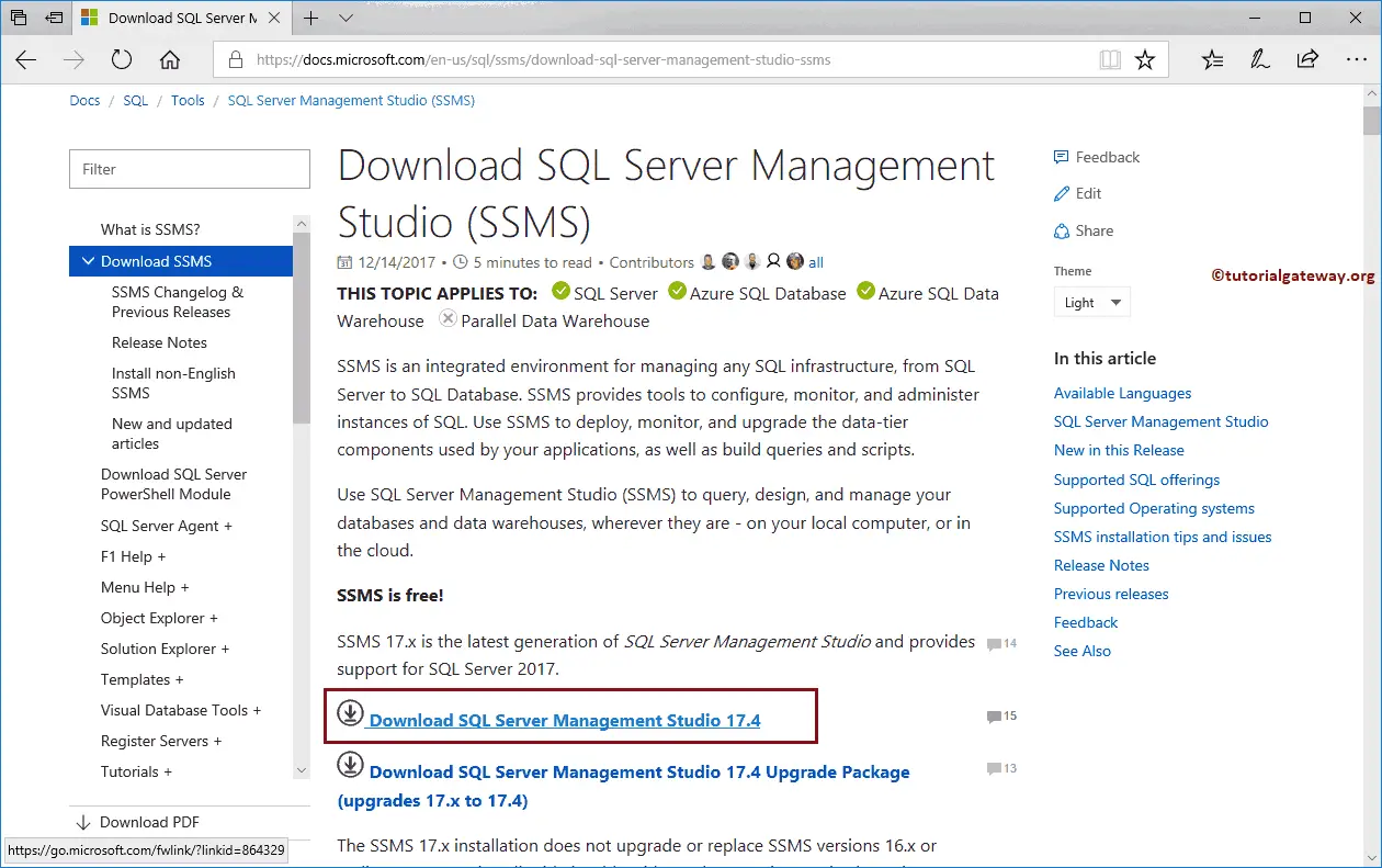 Install SQL Server Management Studio 11
