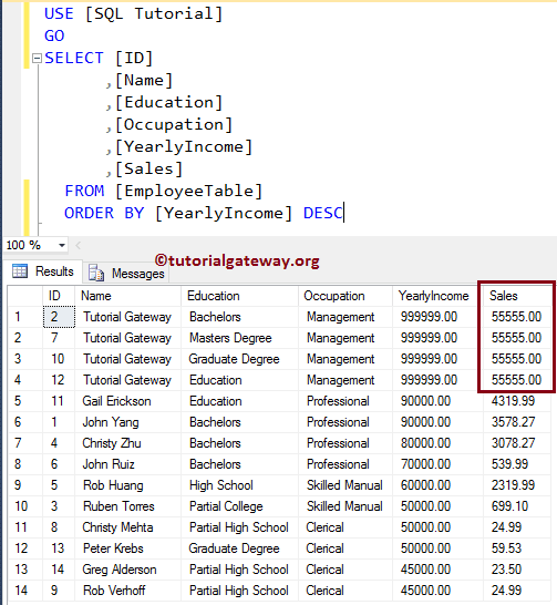 Instead Of UPDATE Triggers in SQL Server 13