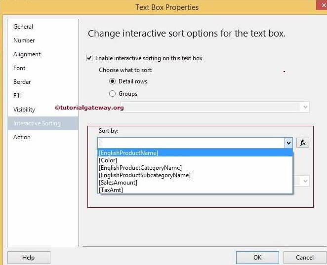 Interactive Sorting in SSRS 3