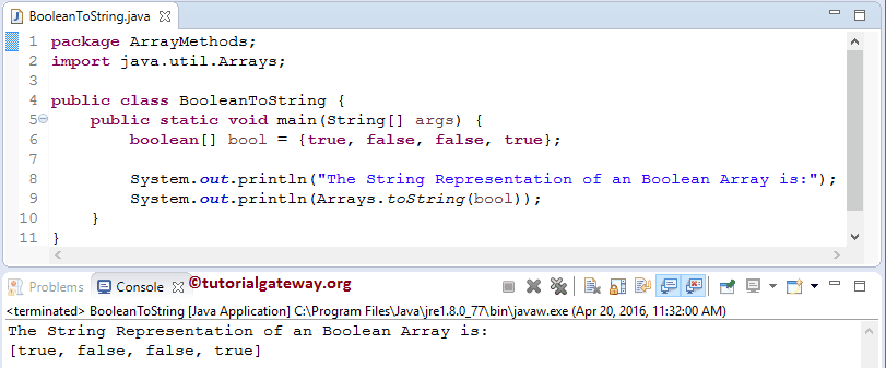 Java Array to String 1