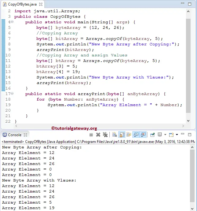 Java Arrays.copyOf Method 1