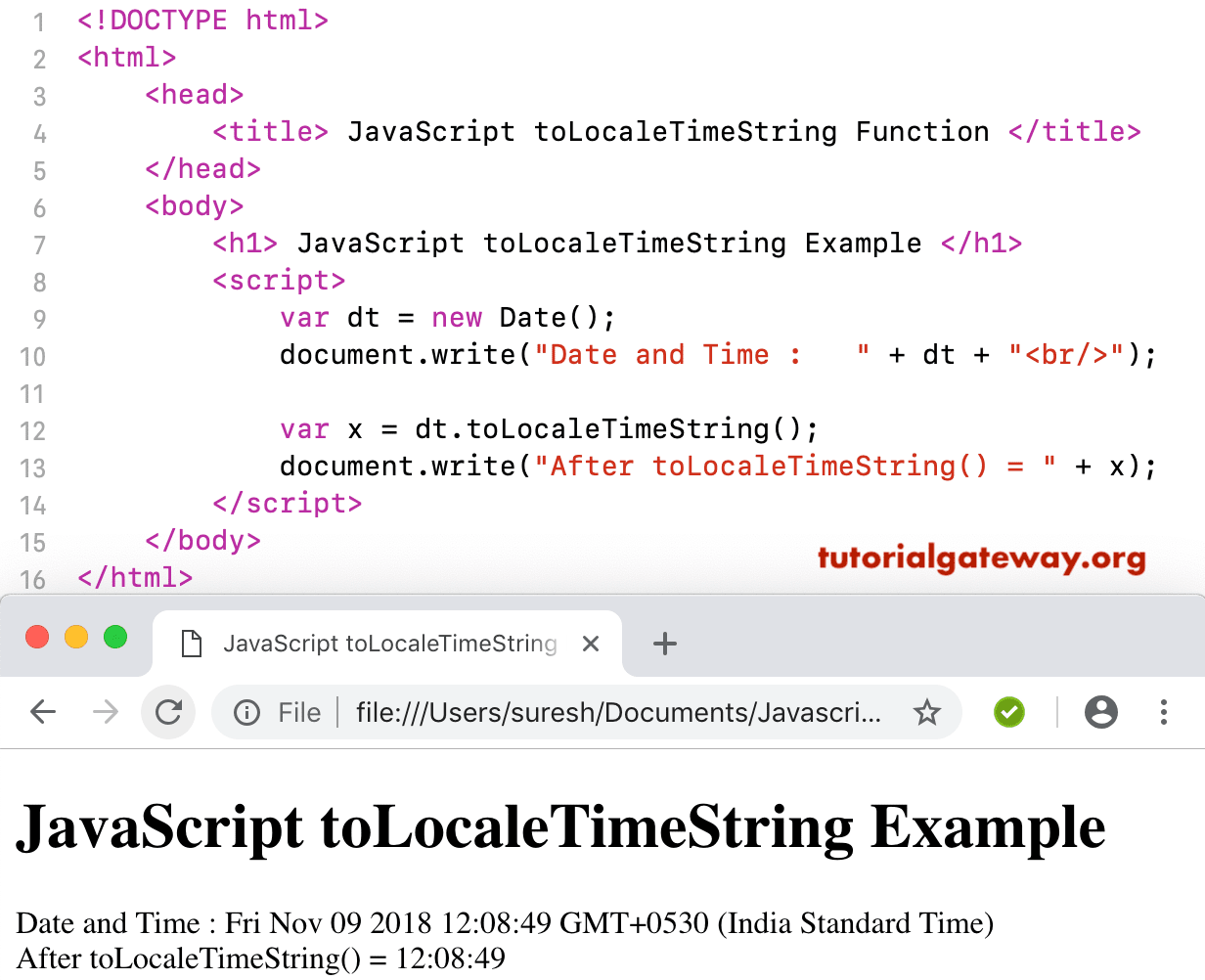 JavaScript toLocaleTimeString 2