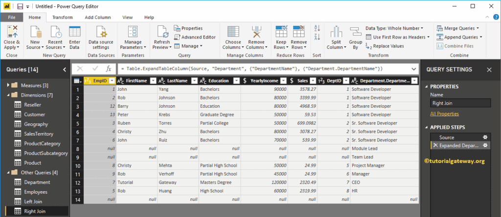 Joins in Power BI 16