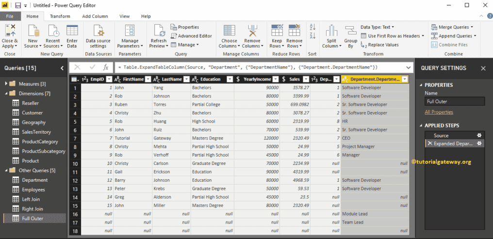 Joins in Power BI 18