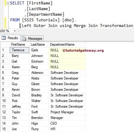 Left Outer Join Using Merge Join Transformation in SSIS 4