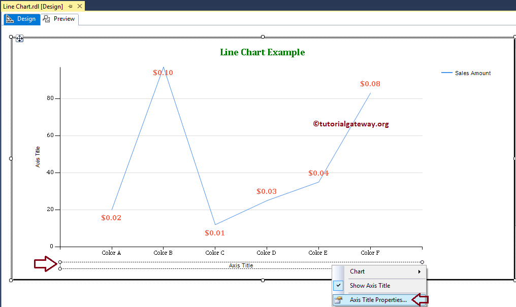 Change Line Chart Axis Titles