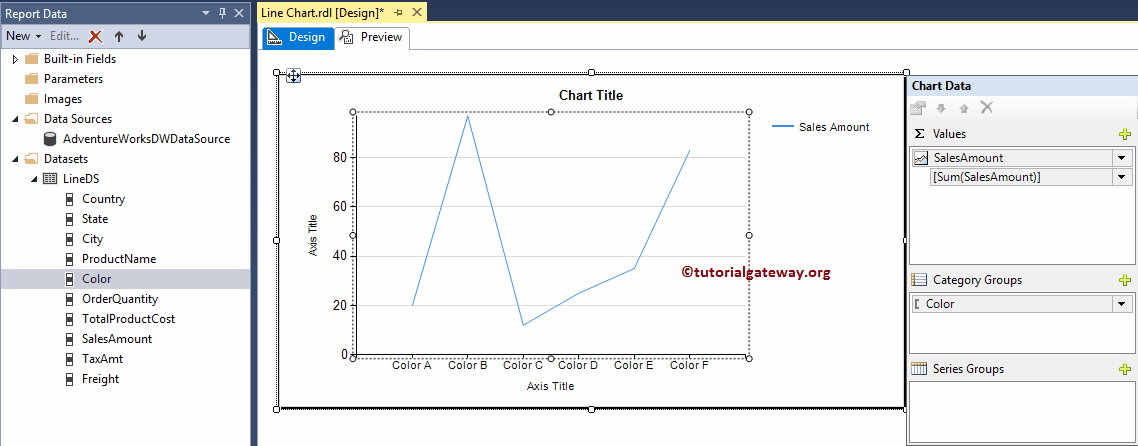 Ssrs Line Chart Not Connecting Data Points