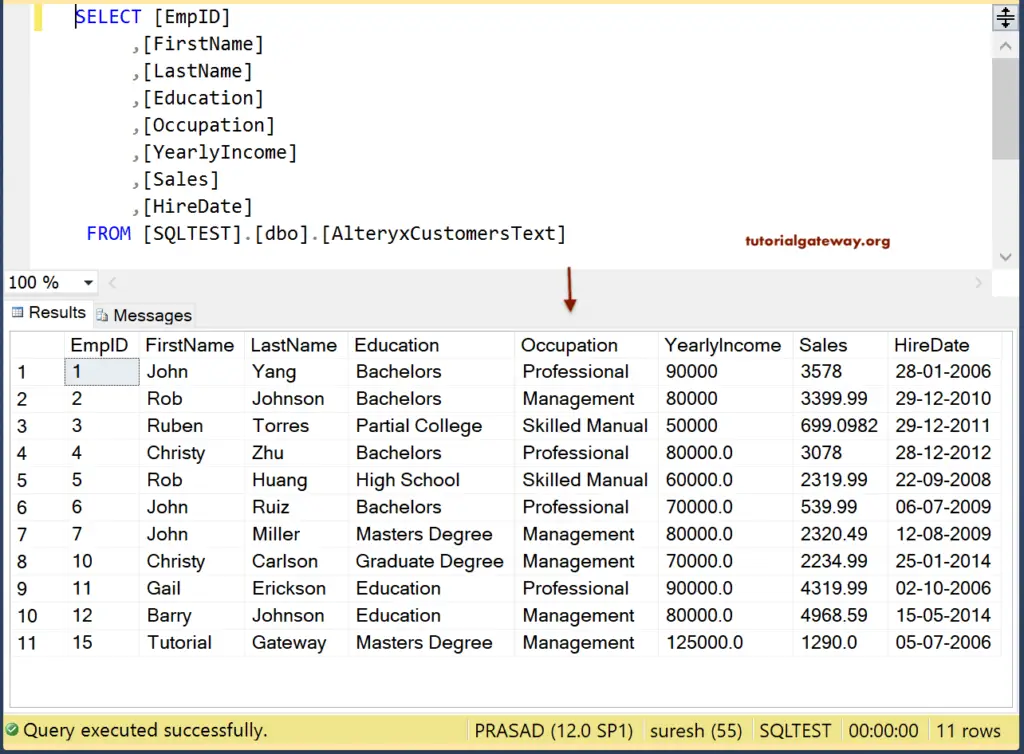 Load Alteryx Text File into SQL Server 17
