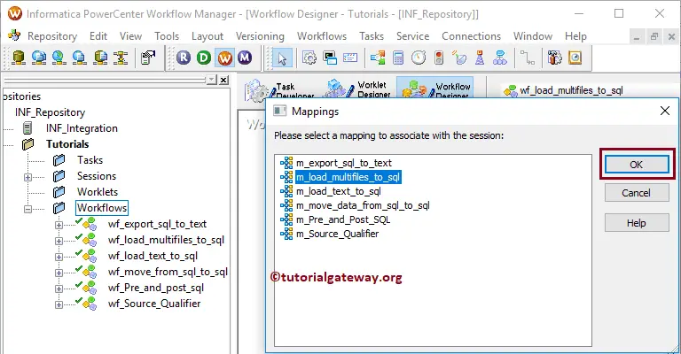 Select Load Multiple Text Files to SQL Server in Informatica Mapping