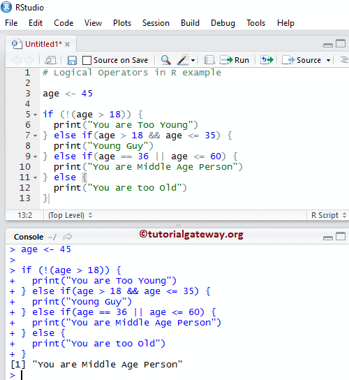 Logical Operators in R Programming 3