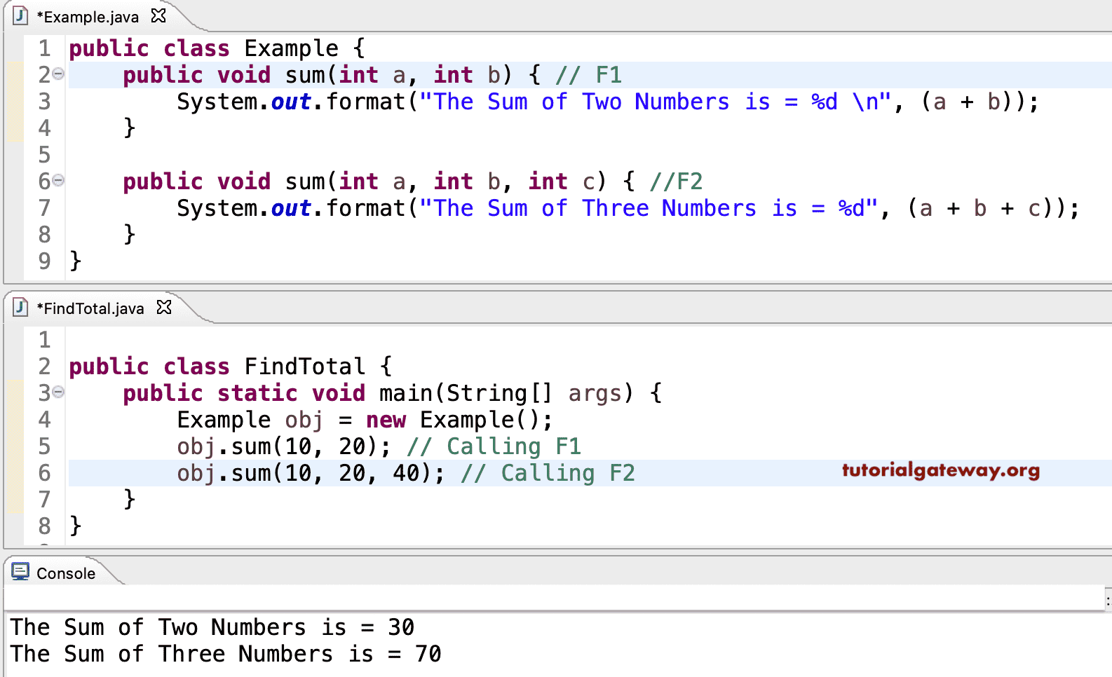 Method Overloading in Java 1