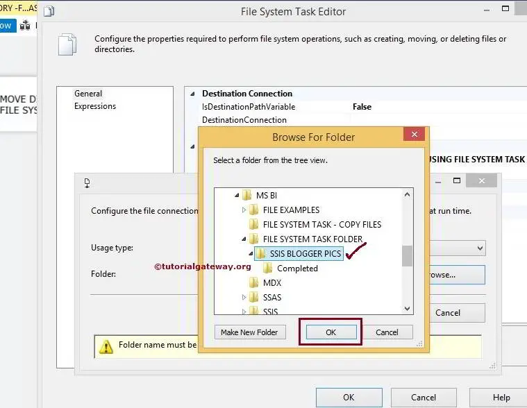 Move Directory Using FIle System Task in SSIS 5