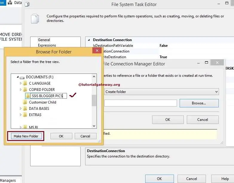 Move Directory Using FIle System Task in SSIS 7