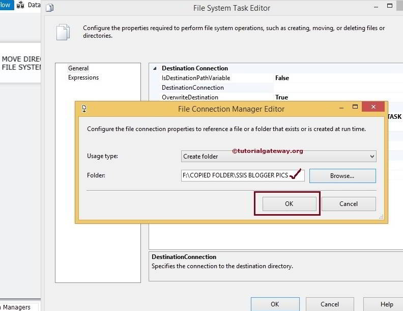 Move Directory Using FIle System Task in SSIS 8