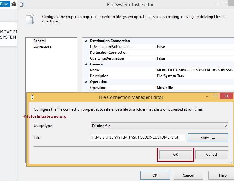 Move File Using SSIS File System Task 1