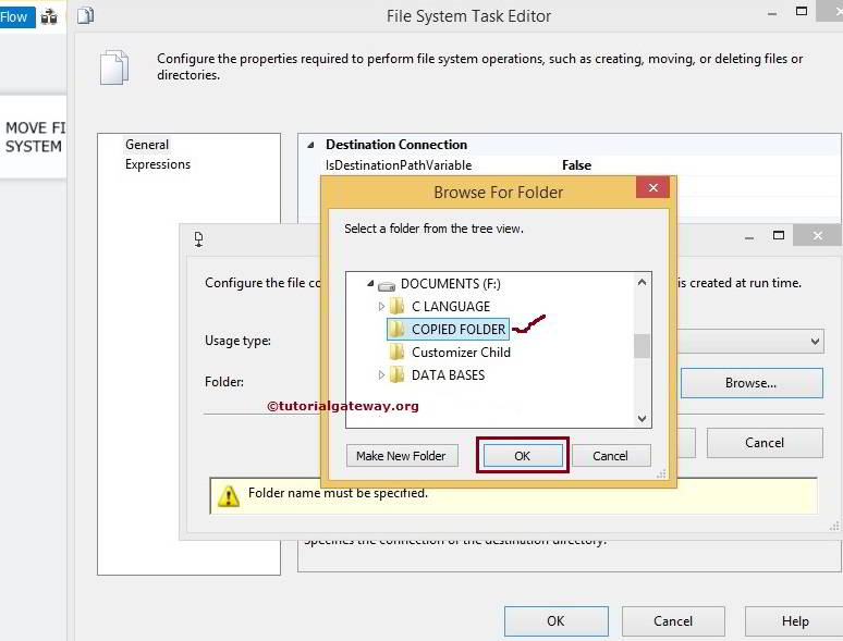 Move File Using SSIS File System Task 4