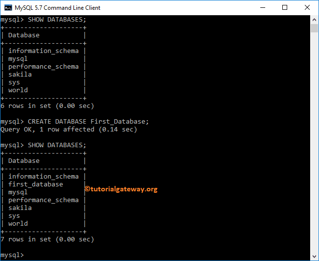 View dbs from command prompt 3