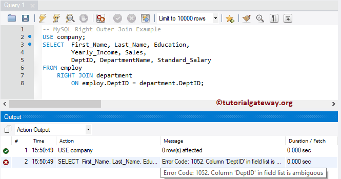 error 1052: Ambiguous column ID 4