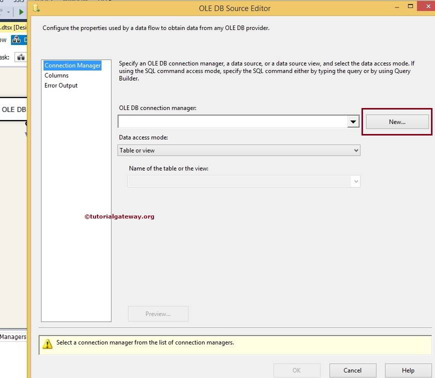 OLE DB Source in SSIS 3