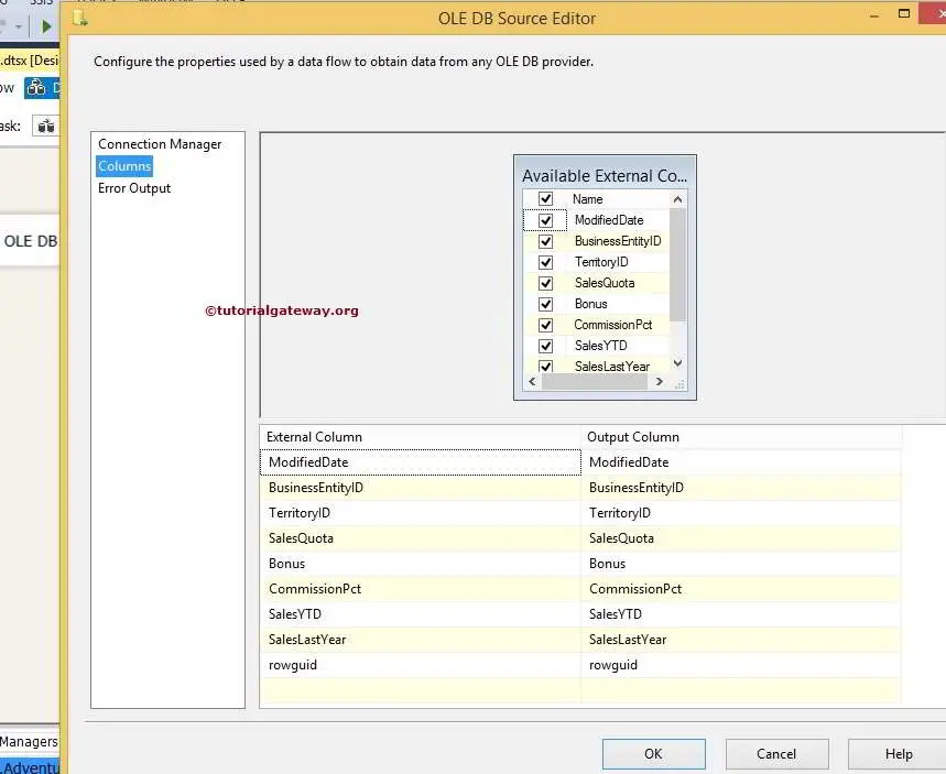 OLE DB Source in SSIS 9