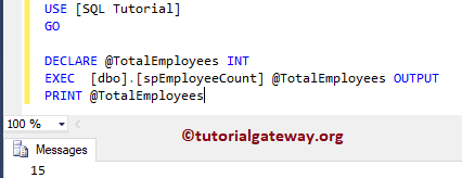 Output Parameters in SQL Stored Procedure 3