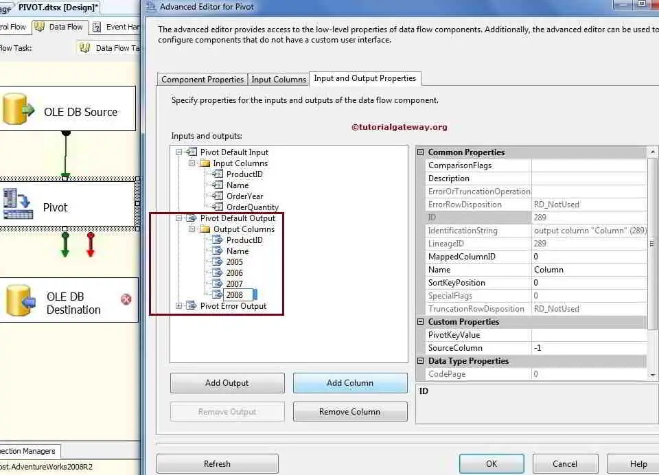 PIVOT TRANSFORMATION IN SSIS 2008 R2 9
