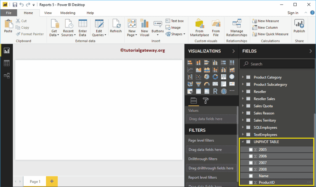 Power BI Pivot Table 12