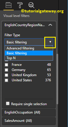 Choose Basic Filtering Option 4