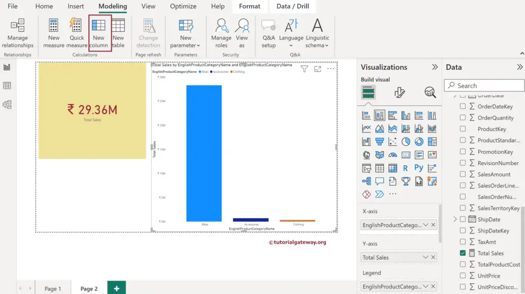 Power BI DAX SUM Function result on Card and Bar Chart