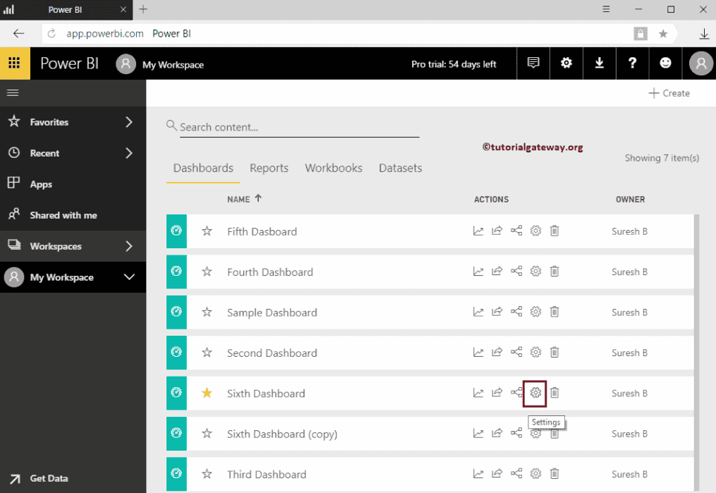 Power BI Dashboard Actions 9