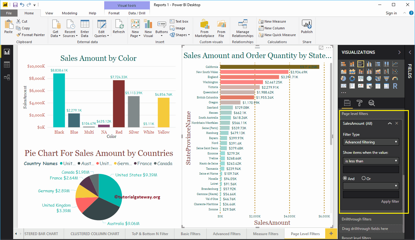 Power BI Page Level Filters 10