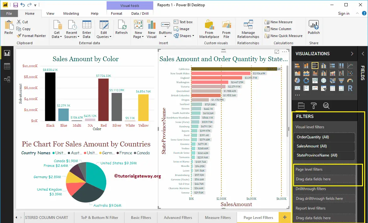 Power BI Page Level Filters 2
