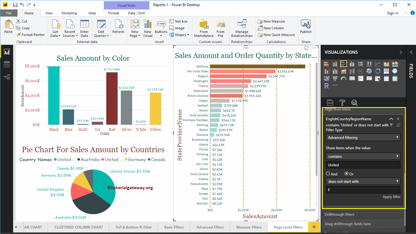 Power BI Page Level Filters 7