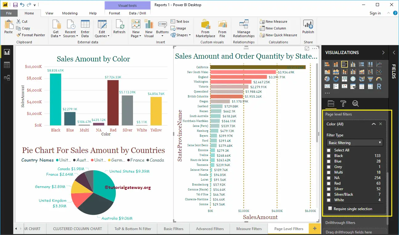 Power BI Page Level Filters 8