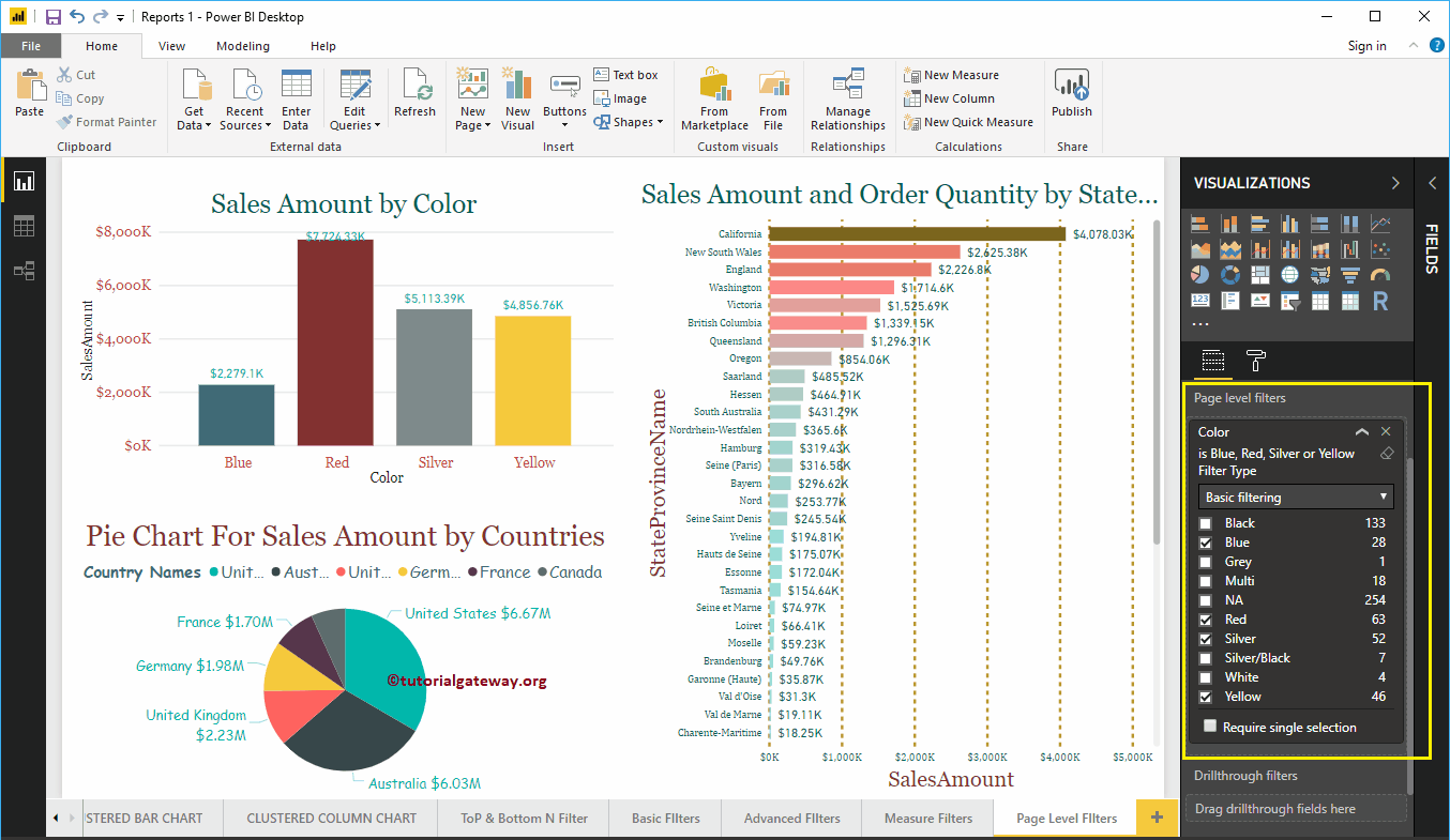 Power BI Page Level Filters 9