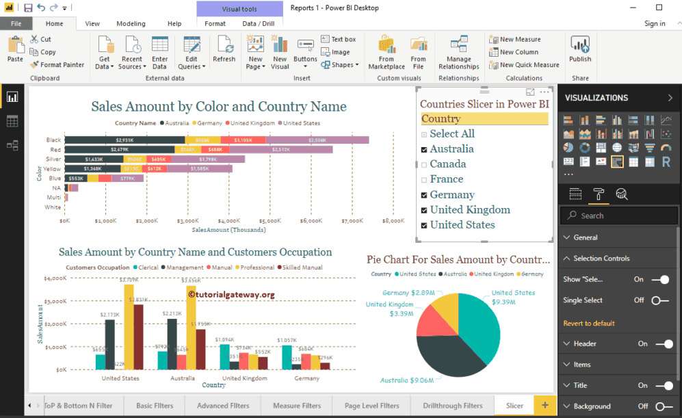 Power bi элементы