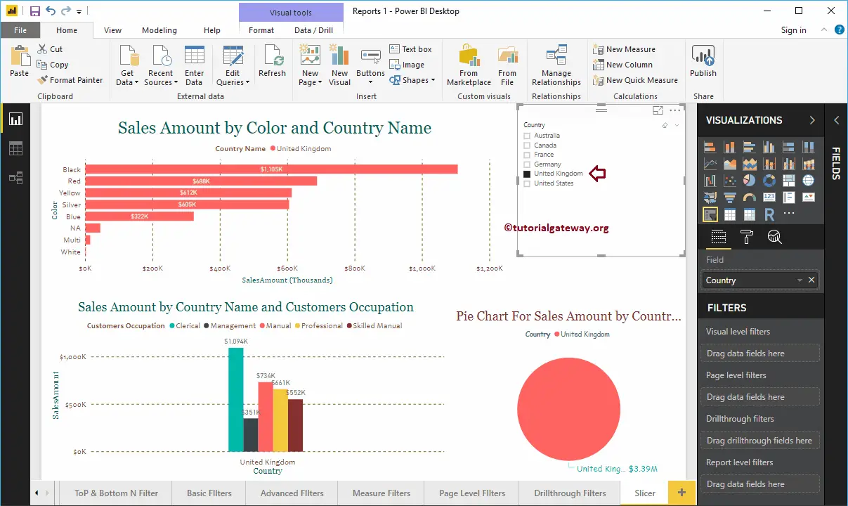 Choose Any Value from the Power BI Slicer 7