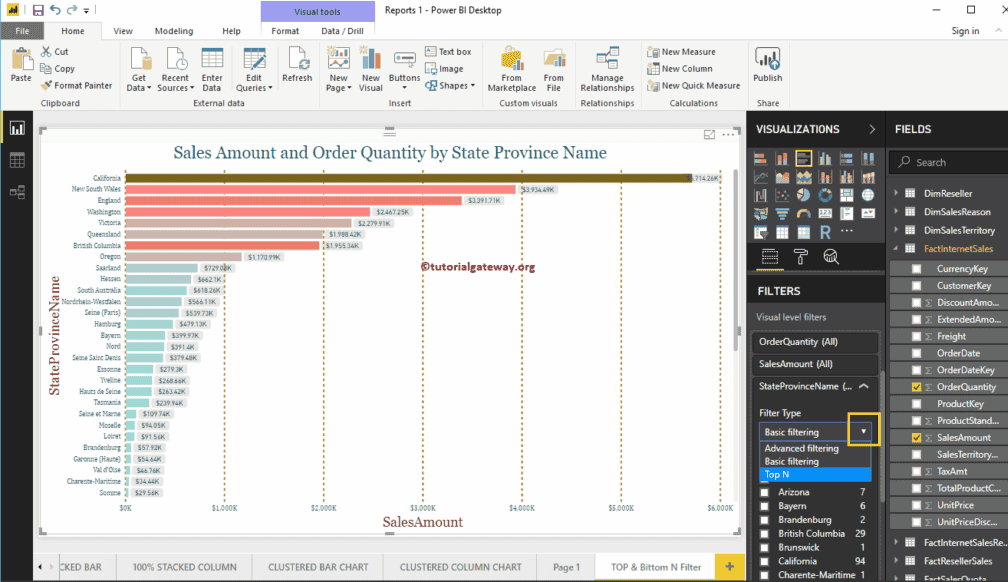 Power BI Top 10 Filters 1