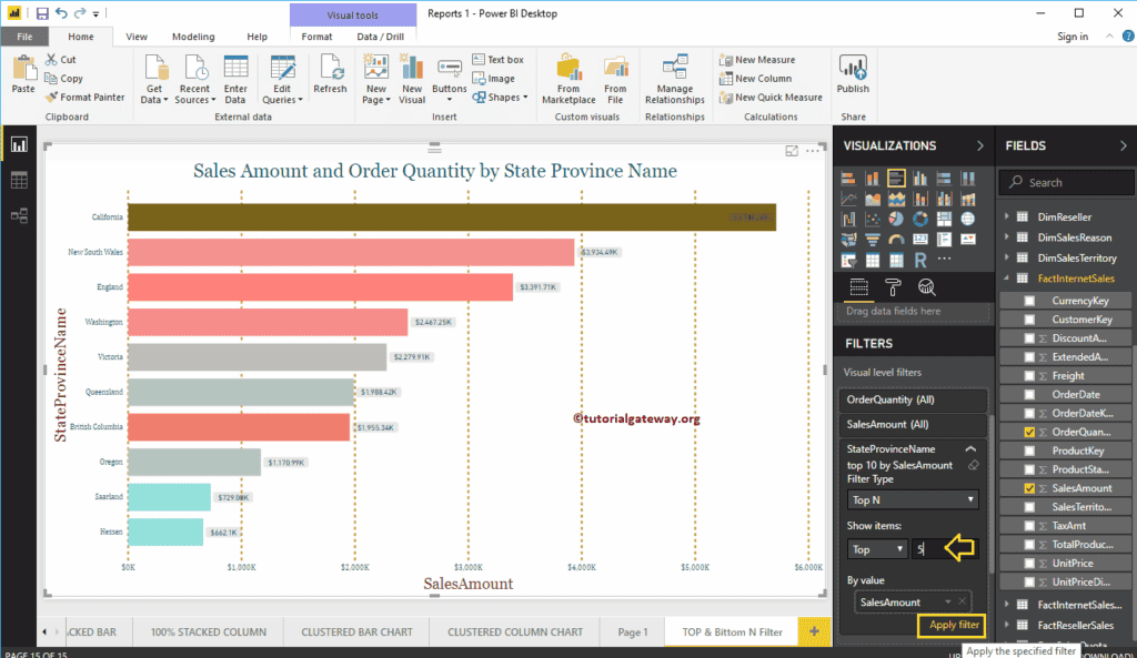 Power BI Top 10 Filters 9