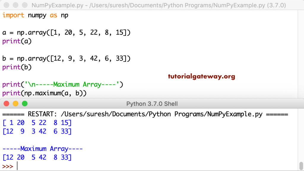 Python Array maximum 1