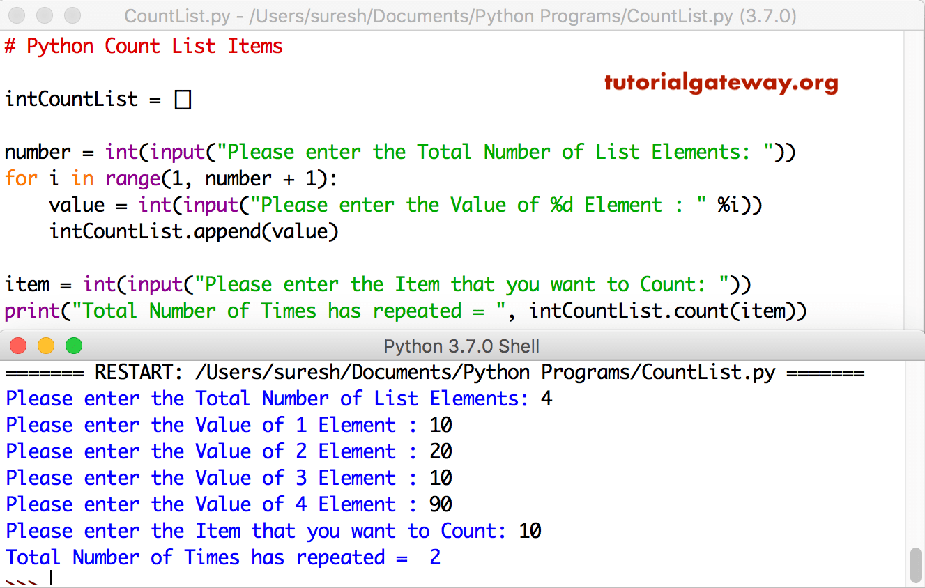 Python Count List Function 5