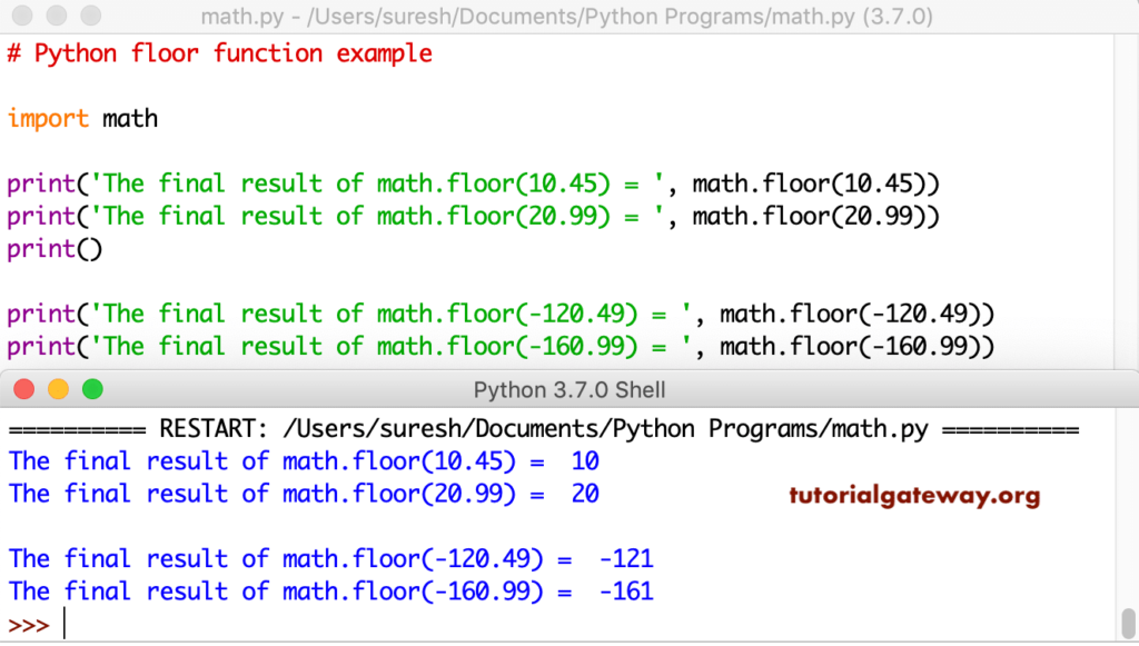 Python Floor Function 3