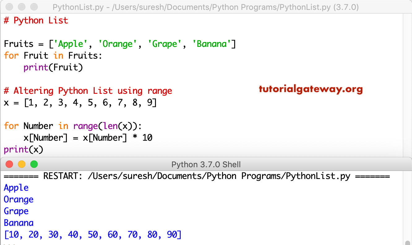 Python List Iteration