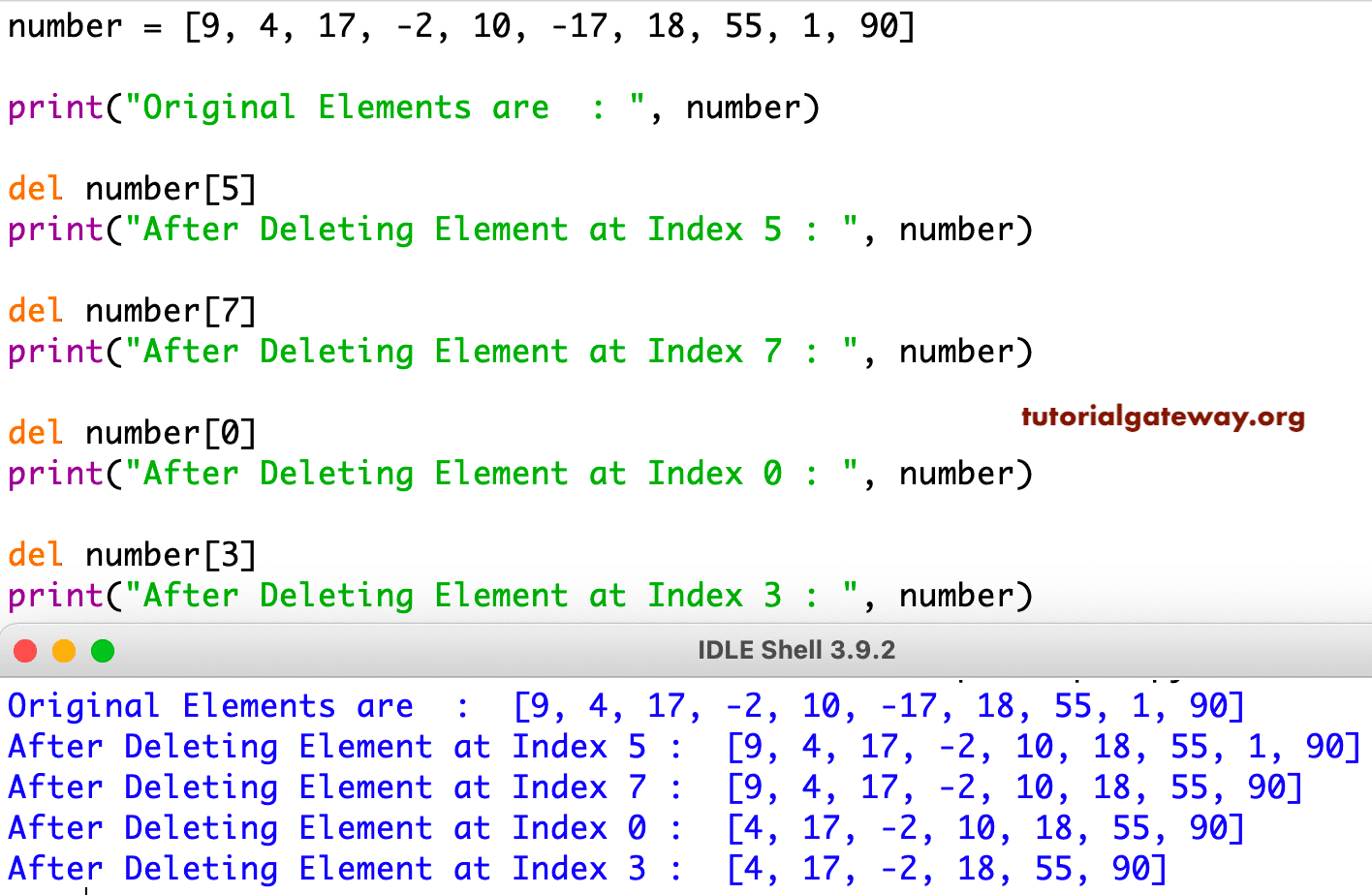 Python List del Function 1