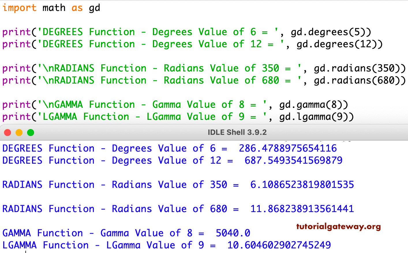 Python Math Functions 8