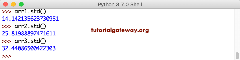 Python NumPy std 1