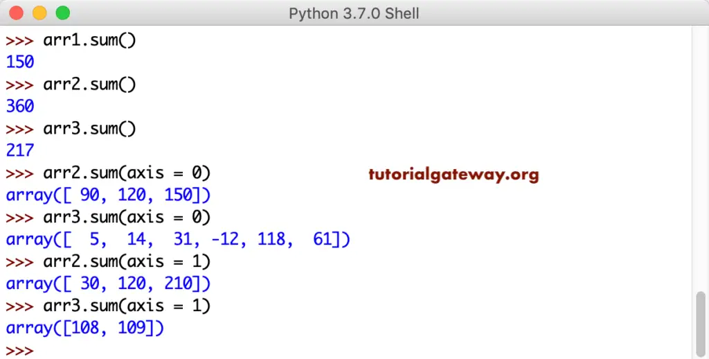 Python NumPy sum 1